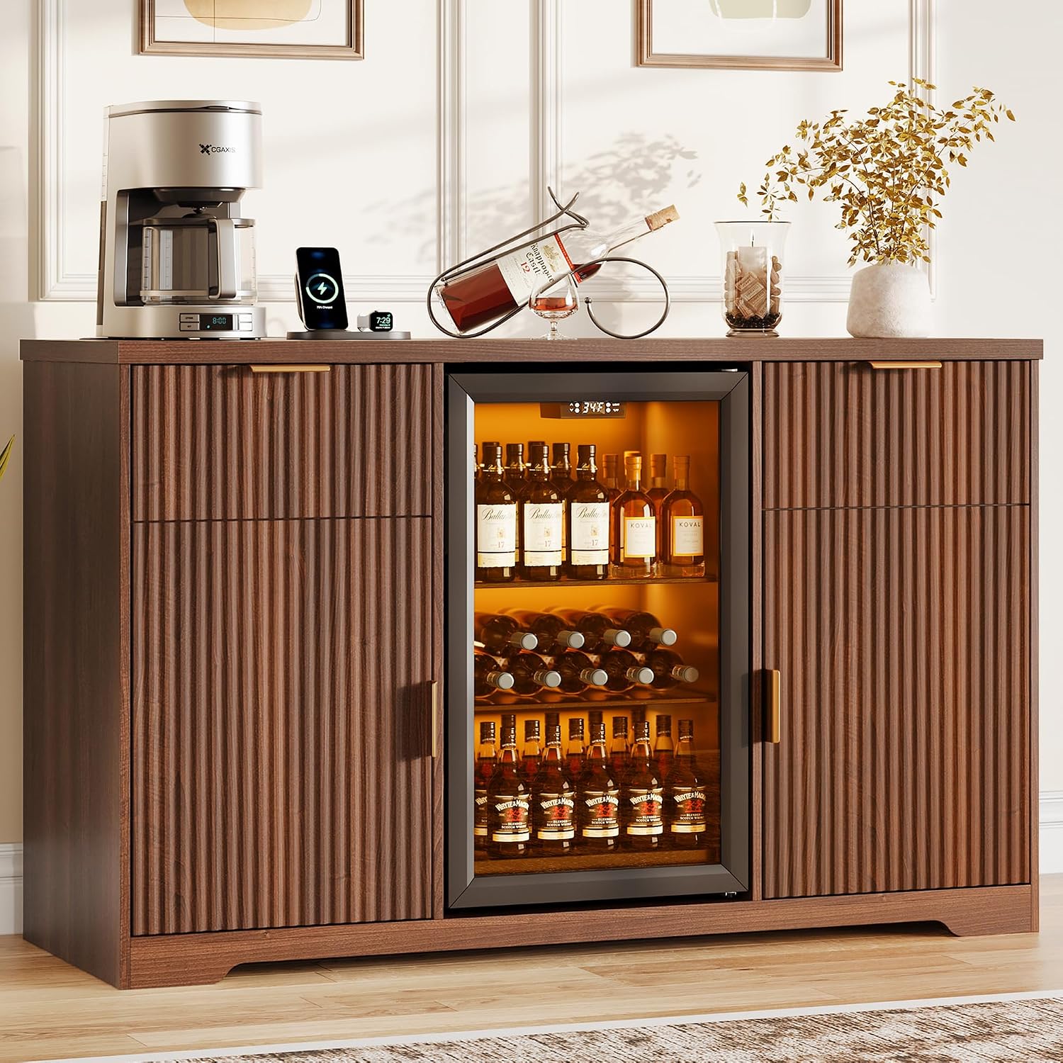 Home Bar And Fridge - 55 inç Kahve Barı Dolabı, Şarj