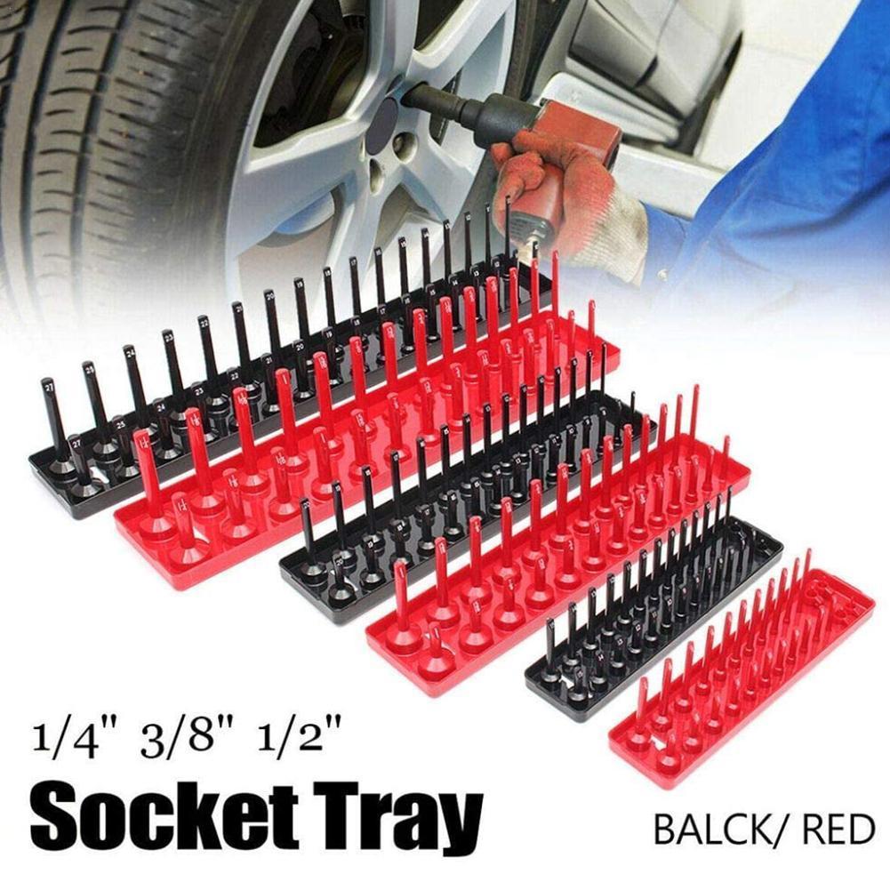 Home Bar Supplies - 3 adet Siyah/Kırmızı Soket Organizatör Tepsi