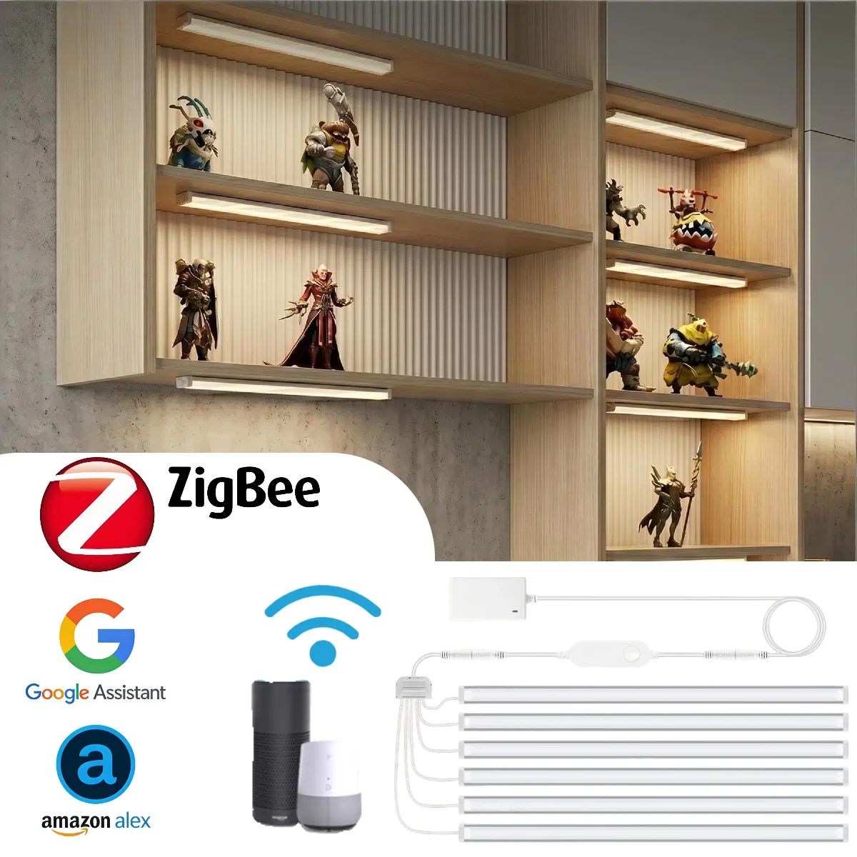 Home Bar And Cabinet - Zigbee Akıllı Dolap Altı Aydınlatmaları, Alexa