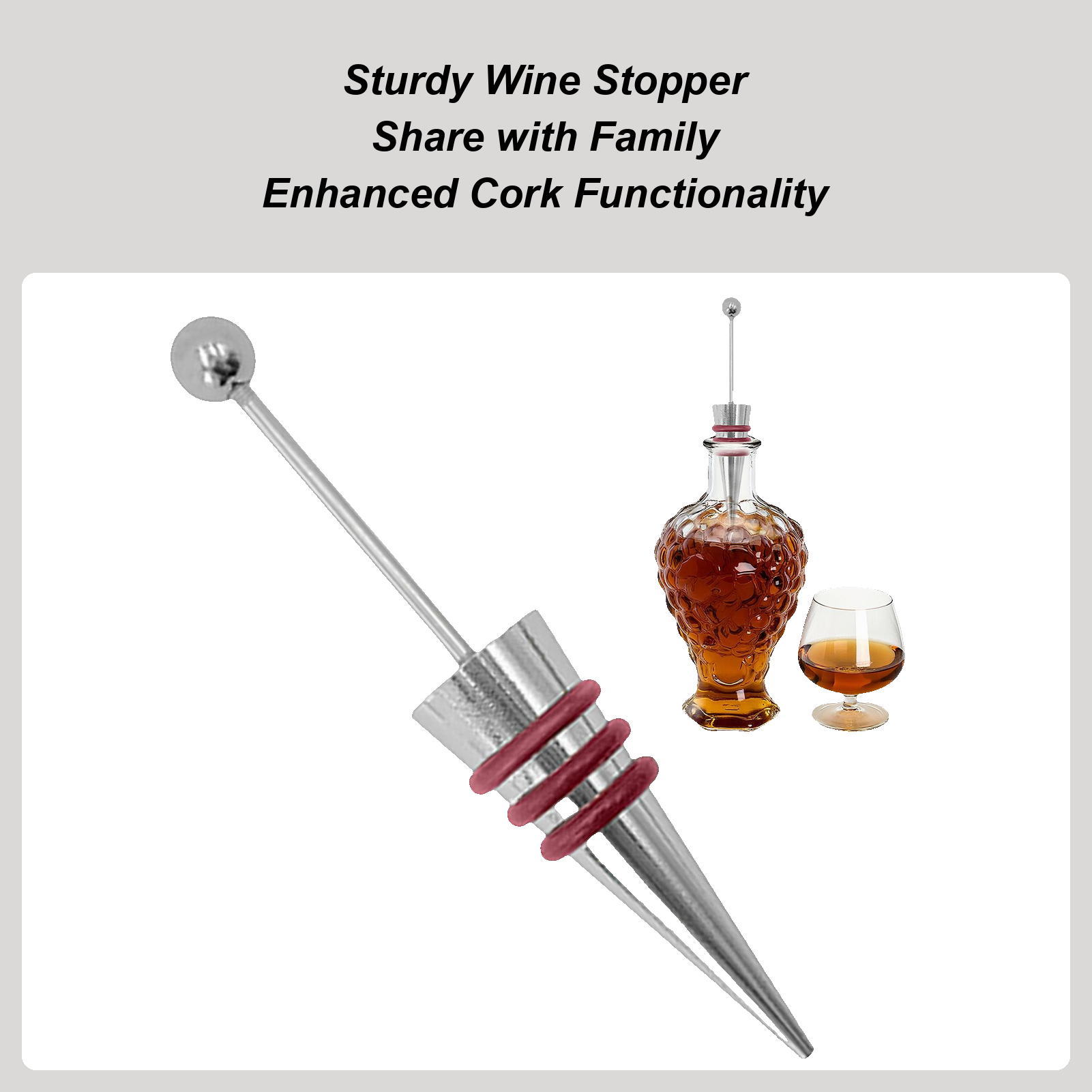 Home Bar Supplies - Şarap Stoper Alaşım Silikon Yeniden Kullanılabilir