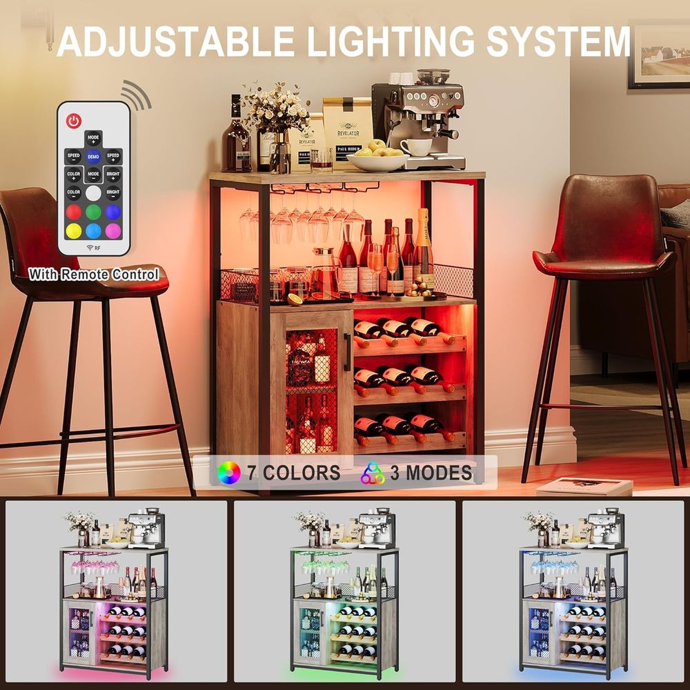 Endüstriyel Tarzda LED Işıklı  - Home Bar And Cabinet incelemesi ve fiyatı