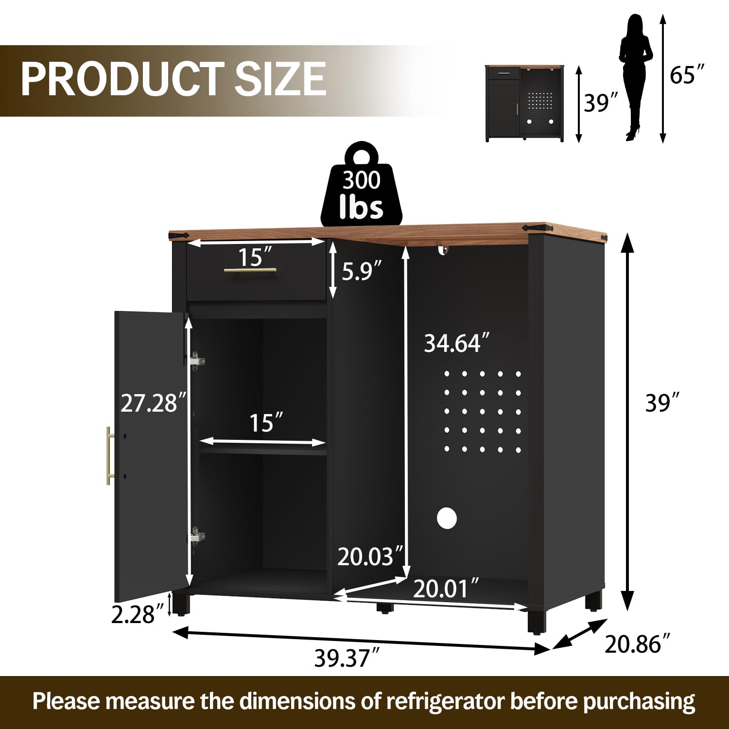 39 inç Buzdolabı Alanlı Kahve  - Home Bar And Fridge incelemesi ve fiyatı