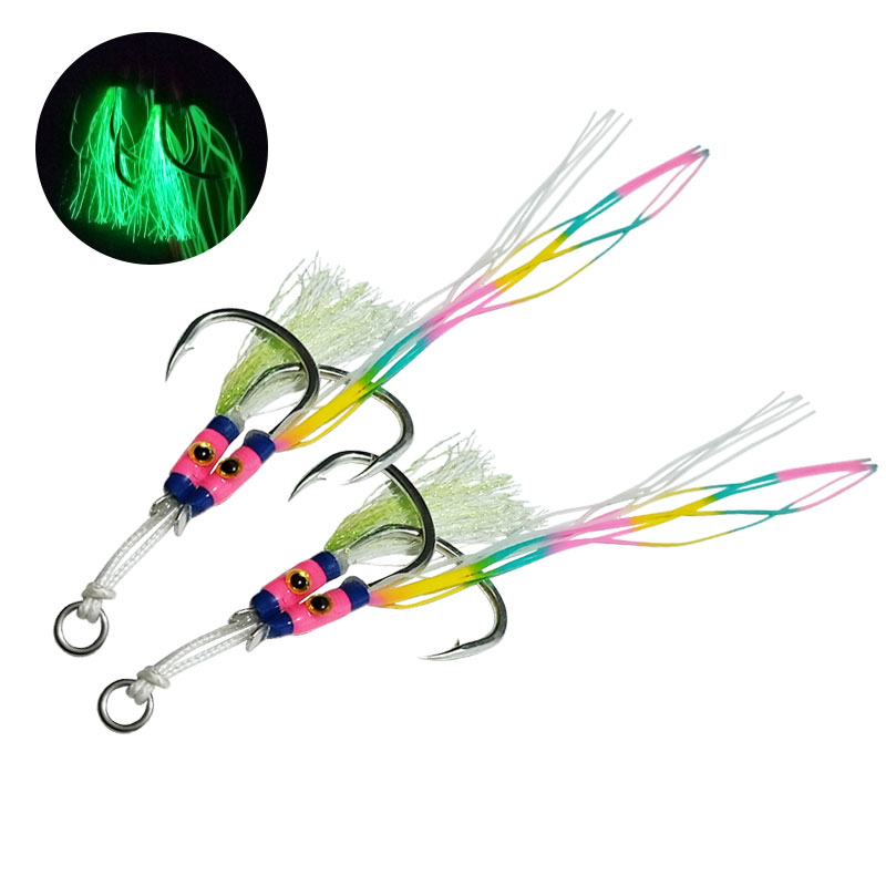 2 çift/torba Glow Jig Yem Kanc - Jigger Double Sided incelemesi ve fiyatı