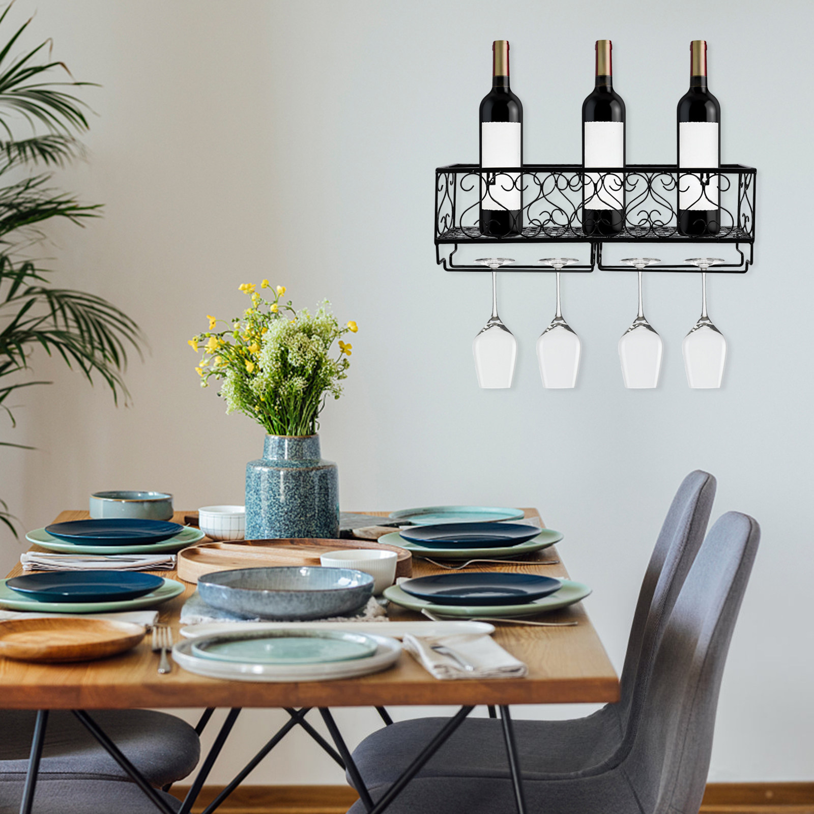 1 adet duvara monte şarap şişe - Home Bar Stand incelemesi ve fiyatı