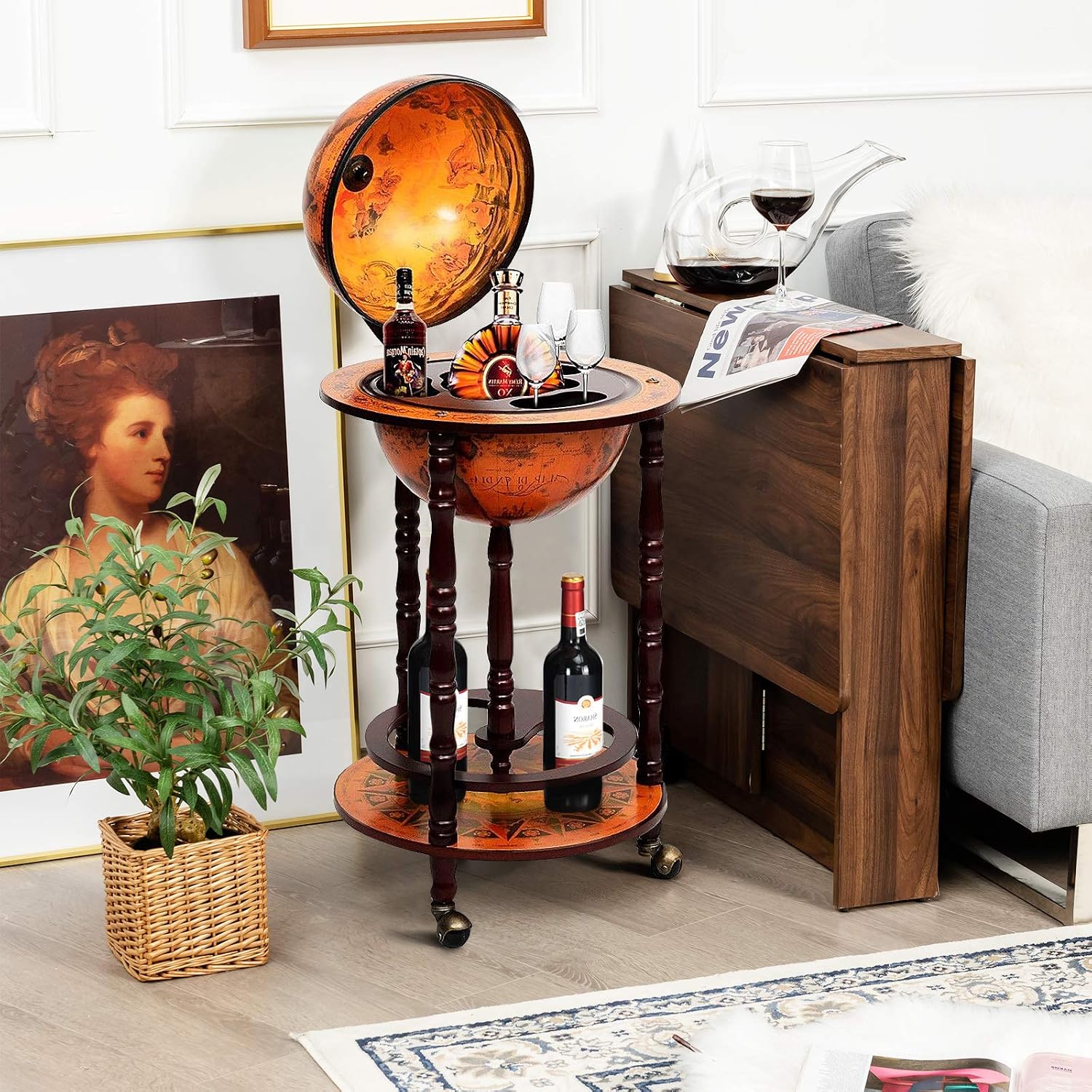 Tekerlekli Depolama Alt Raflı  - Home Bar Shelf incelemesi ve fiyatı