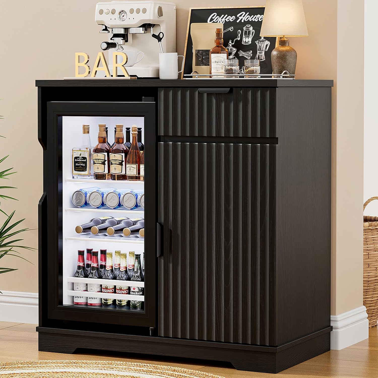Oluklu Kahve Bar Dolabı, Mini  - Home Bar And Fridge incelemesi ve fiyatı