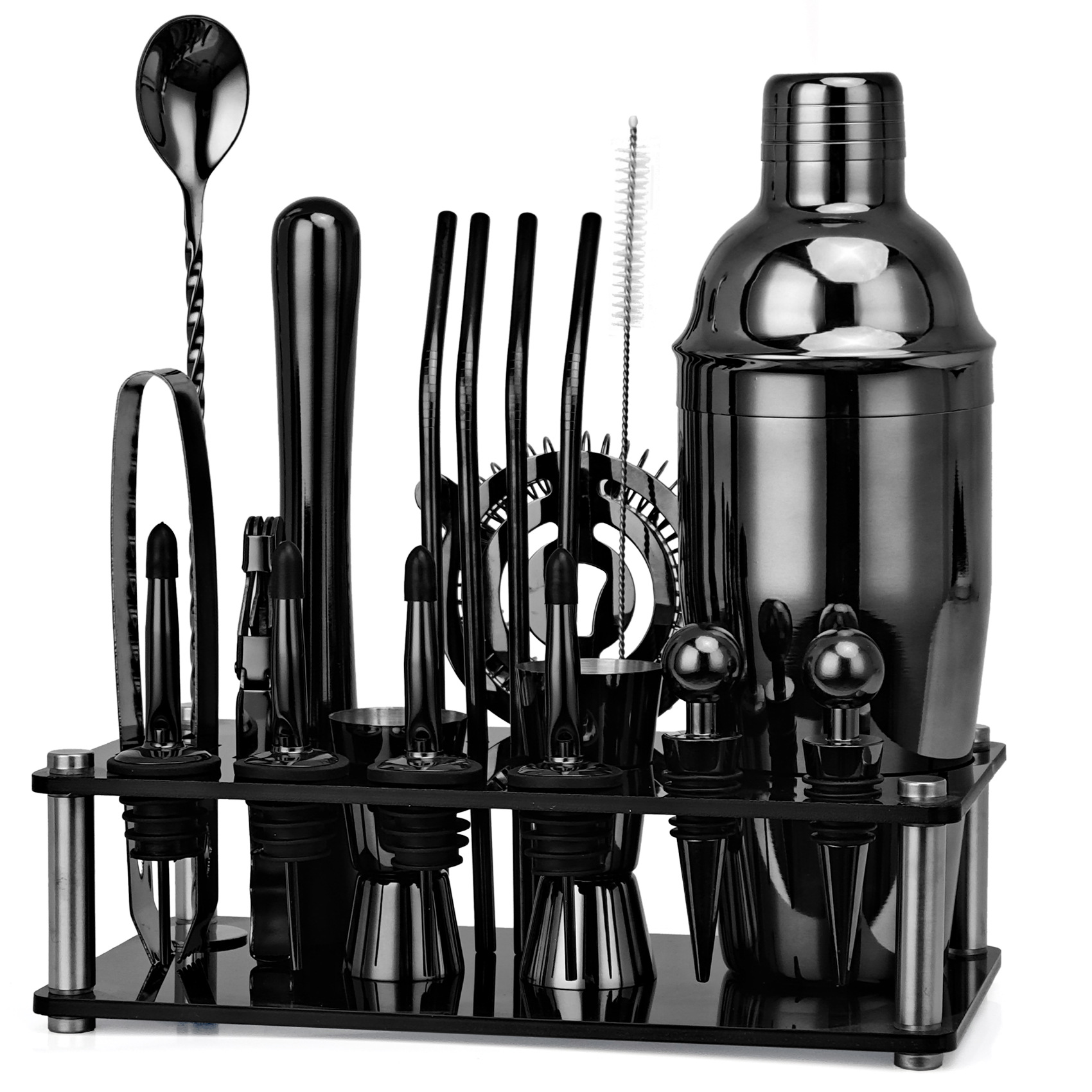 20 adet siyah/gül altın/gümüş  - Boston Shaker Set incelemesi ve fiyatı
