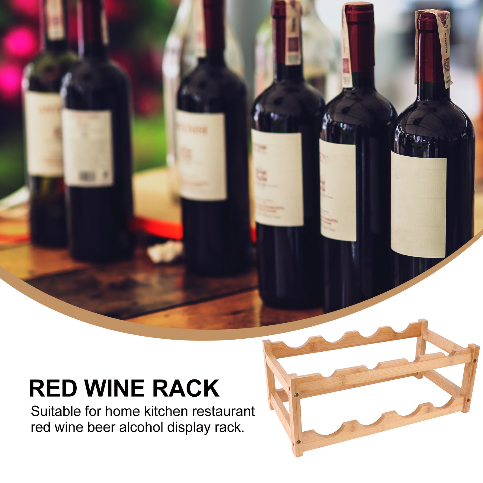 Ahşap Çift Katmanlı Kırmızı Şa - Home Bar Stand incelemesi ve fiyatı