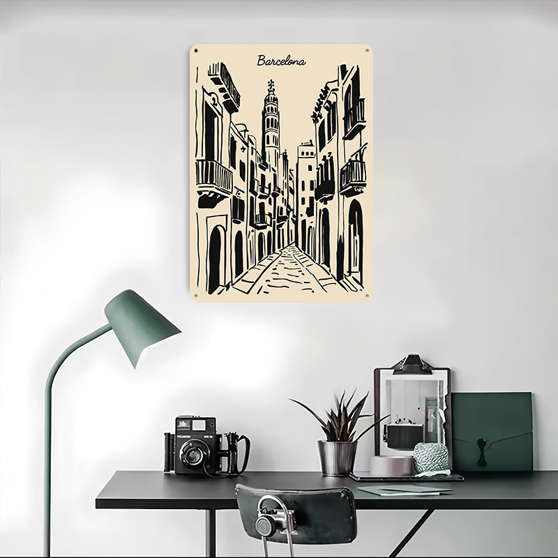 Barcelona Sokak Metal Posteri  - Home Barcelona incelemesi ve fiyatı